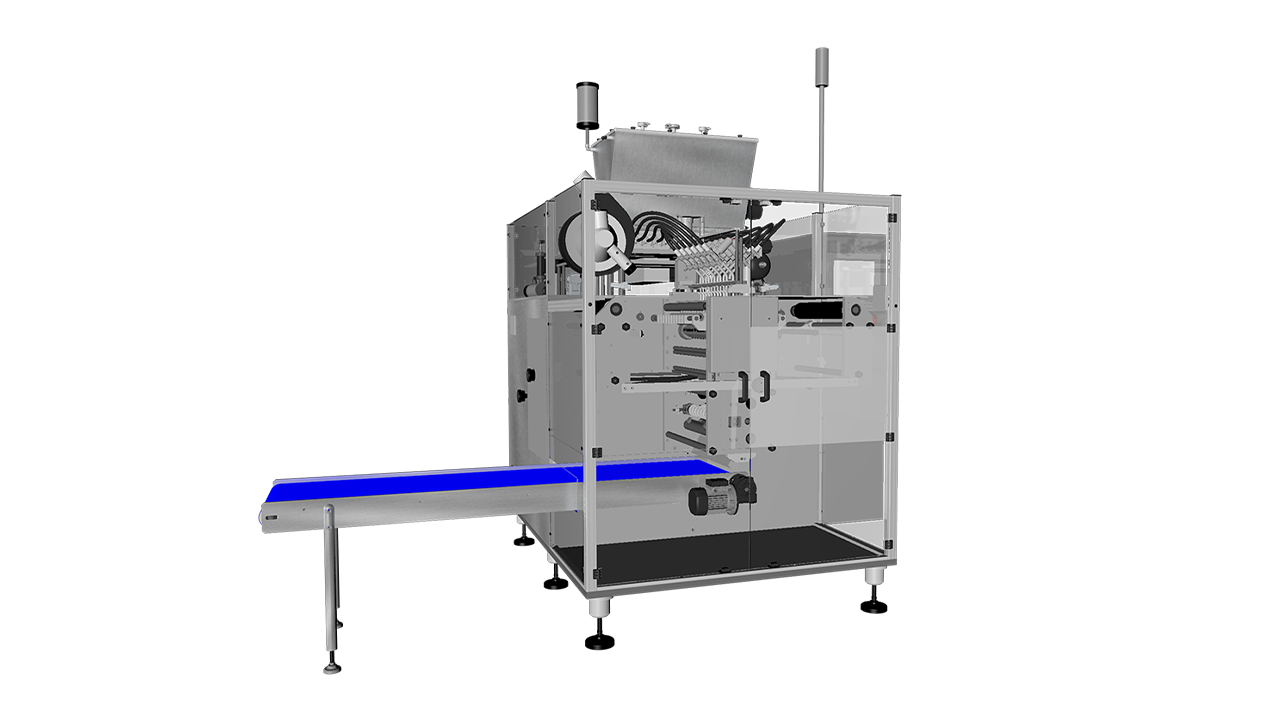 Tornado EVO four side seal machine with pumping syringe doser